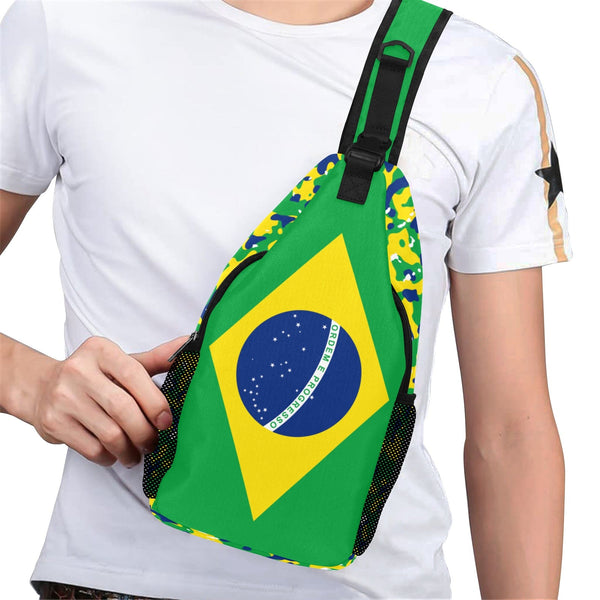 Brazil Flag Casual Chest Bag - Conscious Apparel Store