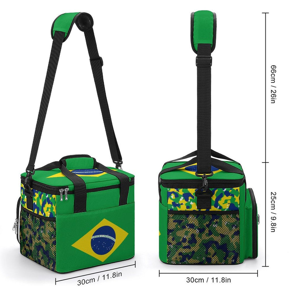 Brazil Flag Insulated Cooler Bag - Conscious Apparel Store