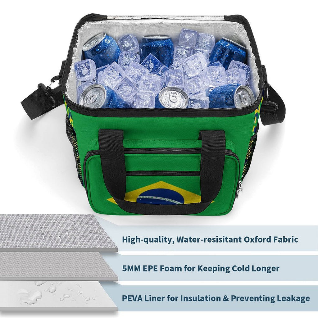 Brazil Flag Insulated Cooler Bag - Conscious Apparel Store