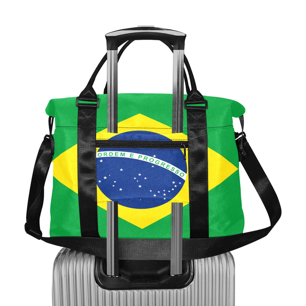Brazil Flag Large Capacity Duffle Bag - Conscious Apparel Store