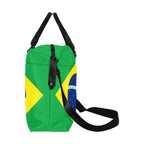 Brazil Flag Large Capacity Duffle Bag - Conscious Apparel Store