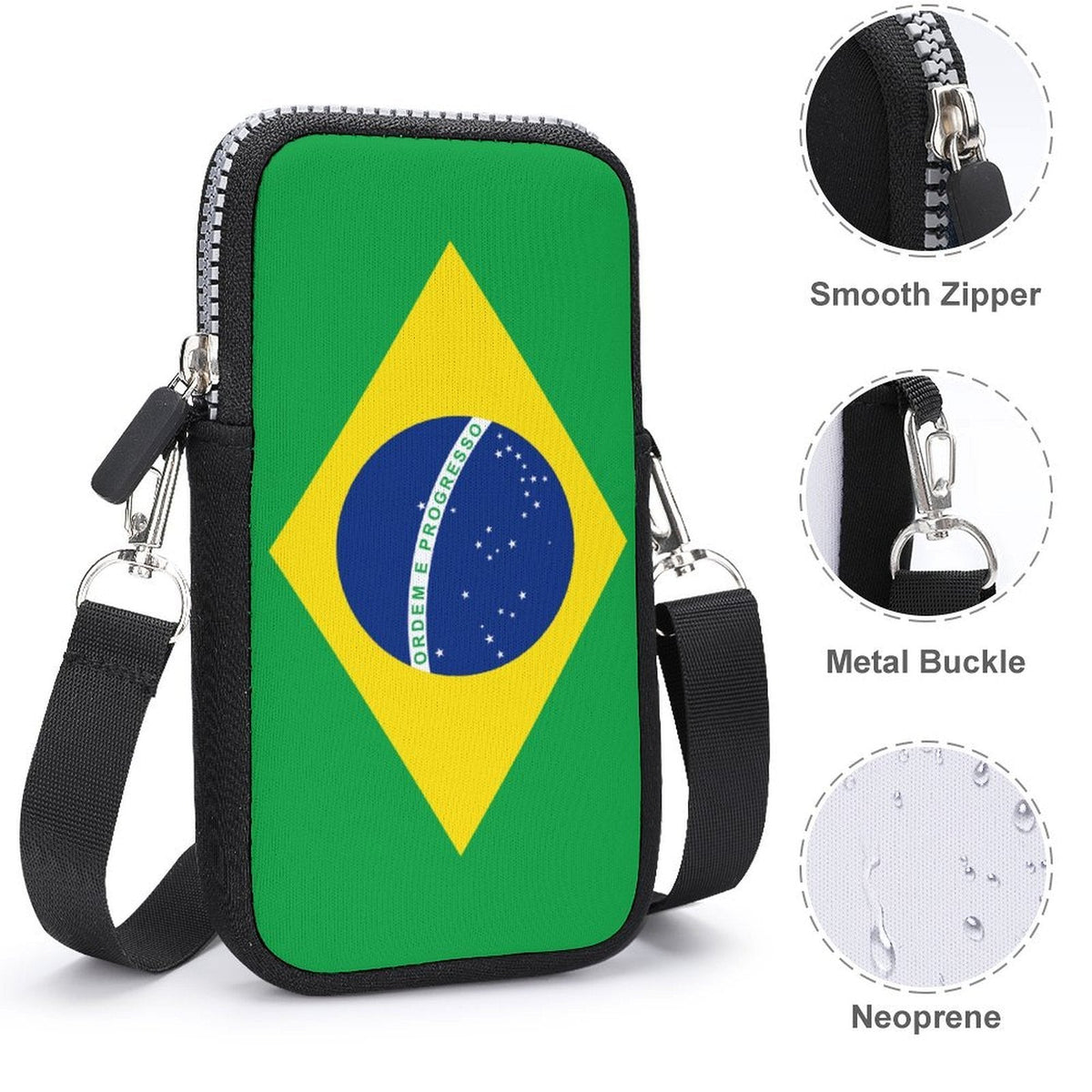 Brazil Flag Mobile Phone Purse - Conscious Apparel Store