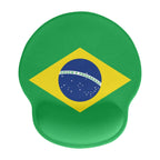 Brazil Flag Mouse Pad with Wrist Rest Support - Conscious Apparel Store