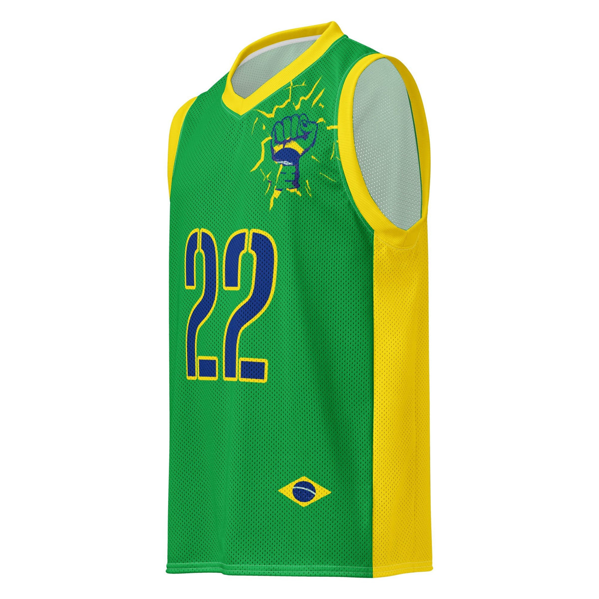 Brazil Flag Premium Sport Jersey Tank Top - Conscious Apparel Store