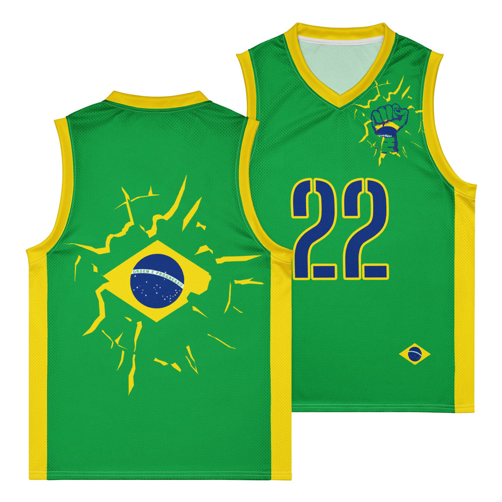 Brazil Flag Premium Sport Jersey Tank Top - Conscious Apparel Store