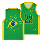 Brazil Flag Premium Sport Jersey Tank Top - Conscious Apparel Store