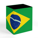 Brazil Flag Square Pen Holder - Conscious Apparel Store
