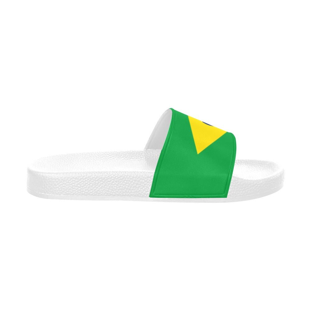 Brazil Flag Women's Slide Sandals - Conscious Apparel Store