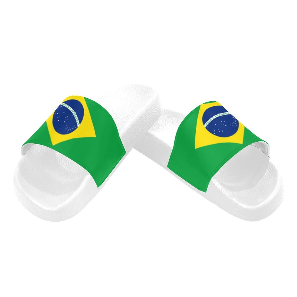 Brazil Flag Women's Slide Sandals - Conscious Apparel Store