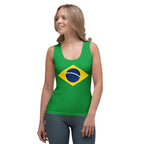 Brazil Flag Women's Tank Top - Conscious Apparel Store