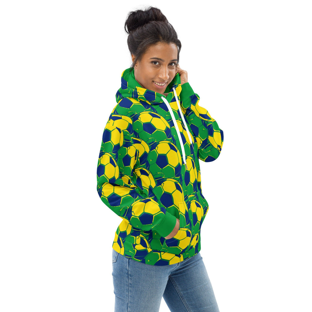 Brazil Football Pullover Hoodie - Conscious Apparel Store