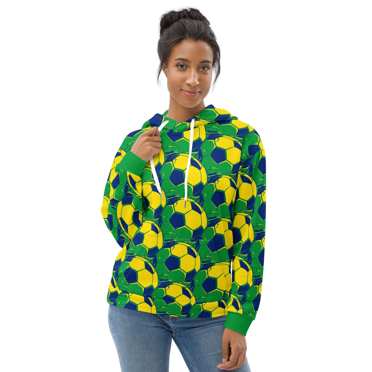 Brazil Football Pullover Hoodie - Conscious Apparel Store