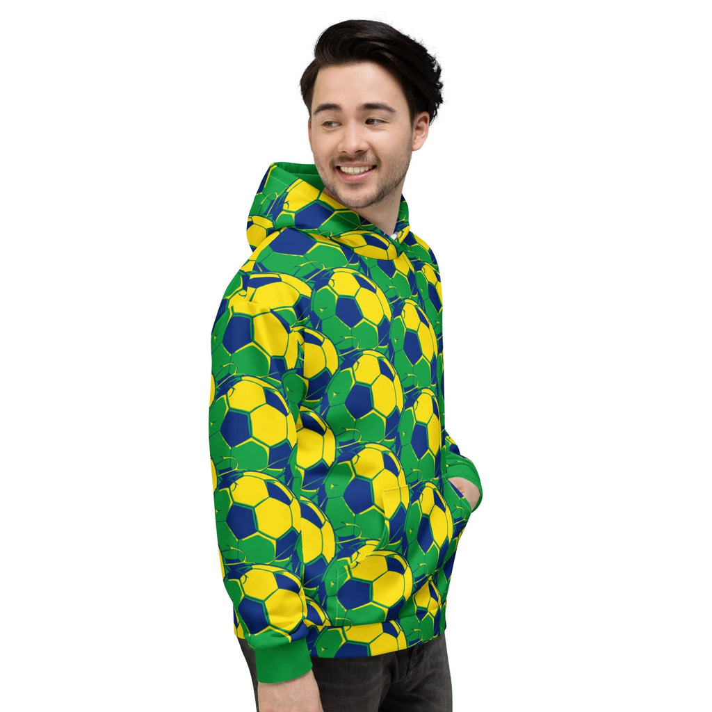 Brazil Football Pullover Hoodie - Conscious Apparel Store