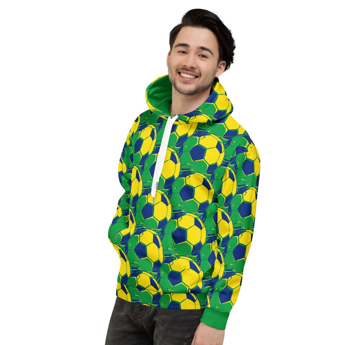 Brazil Football Pullover Hoodie - Conscious Apparel Store