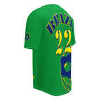 Brazil Football Themed Button-Down Sport Jersey - Conscious Apparel Store