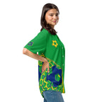 Brazil Football Themed Button-Down Sport Jersey - Conscious Apparel Store