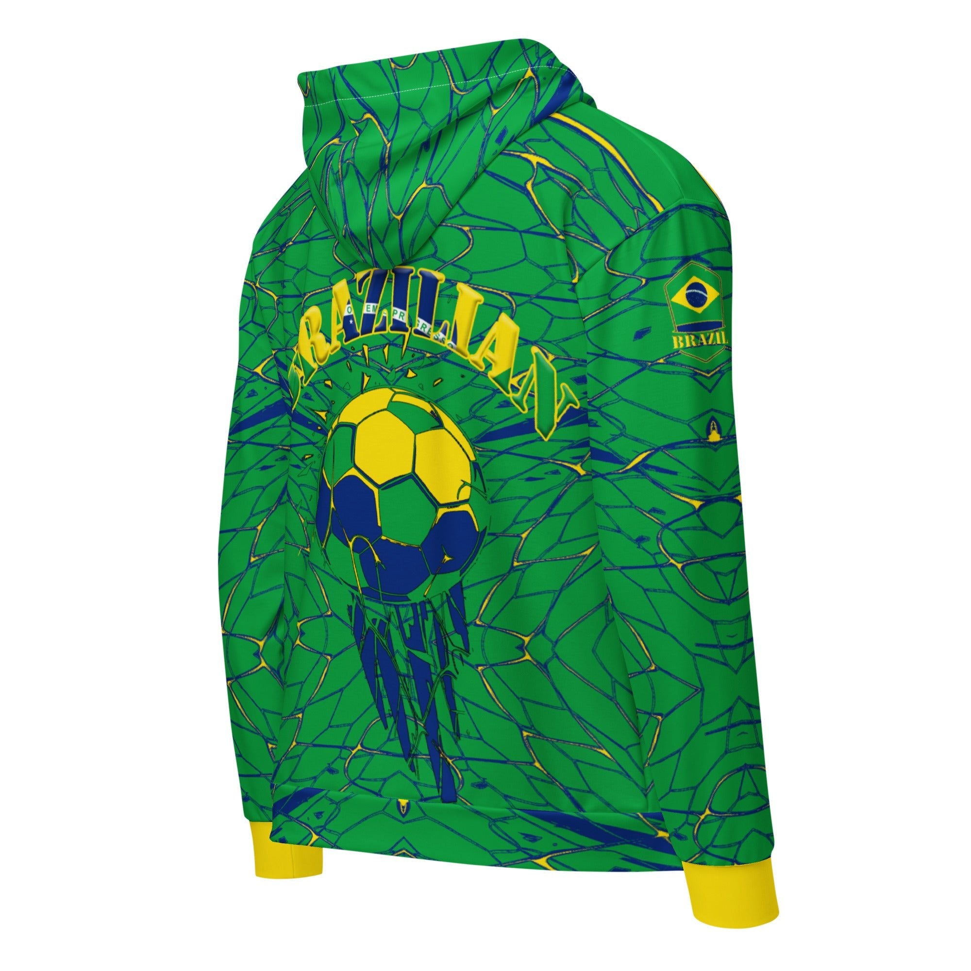 Brazil Football Unisex zip hoodie - Conscious Apparel Store
