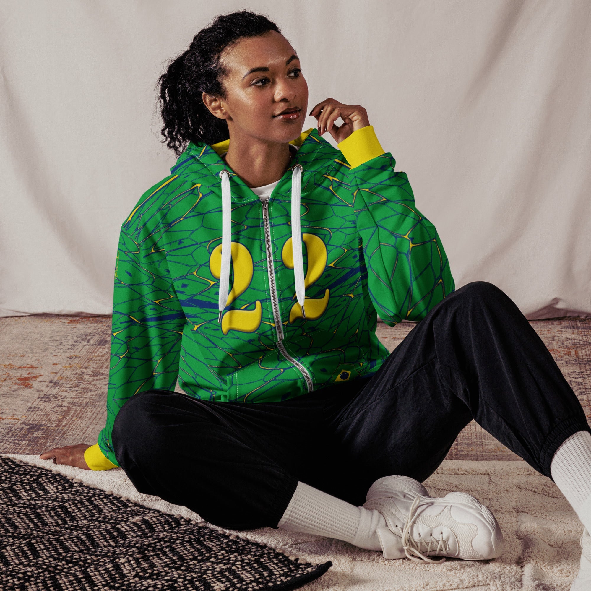 Brazil Football Unisex zip hoodie - Conscious Apparel Store
