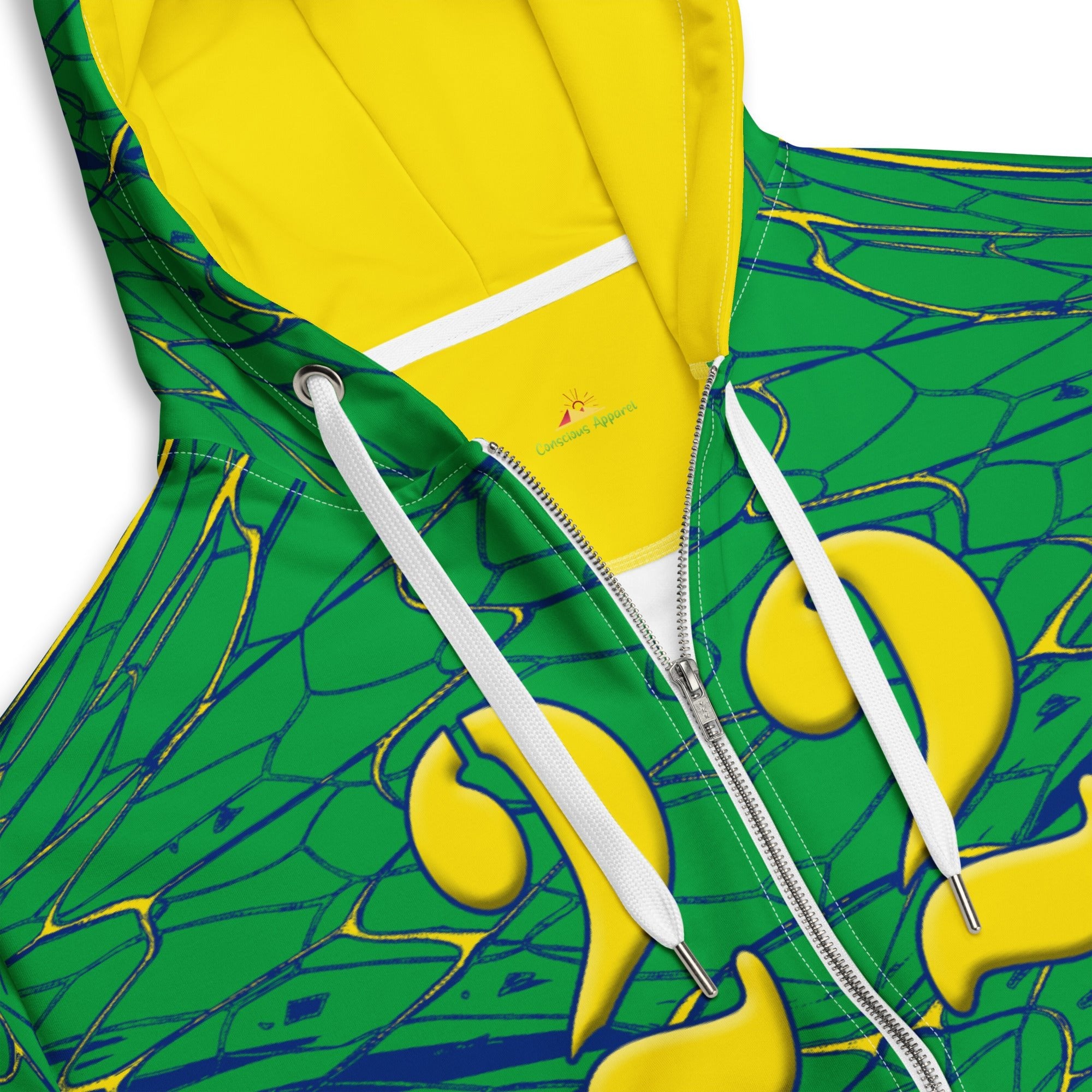 Brazil Football Unisex zip hoodie - Conscious Apparel Store