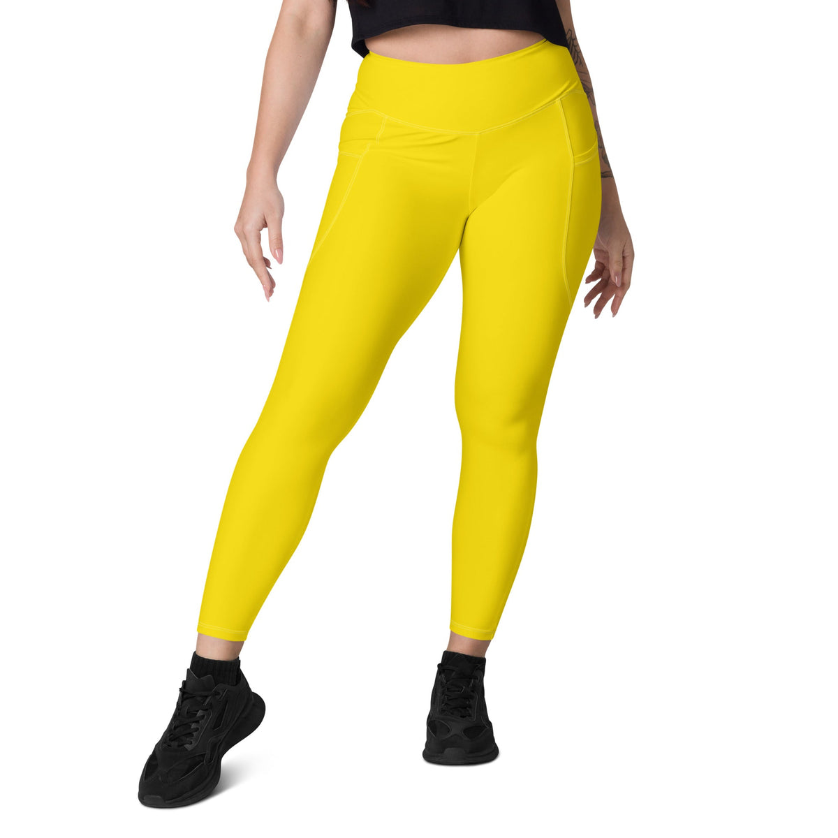 Brazil Yellow Leggings with pockets - Conscious Apparel Store
