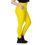 Brazil Yellow Leggings with pockets - Conscious Apparel Store