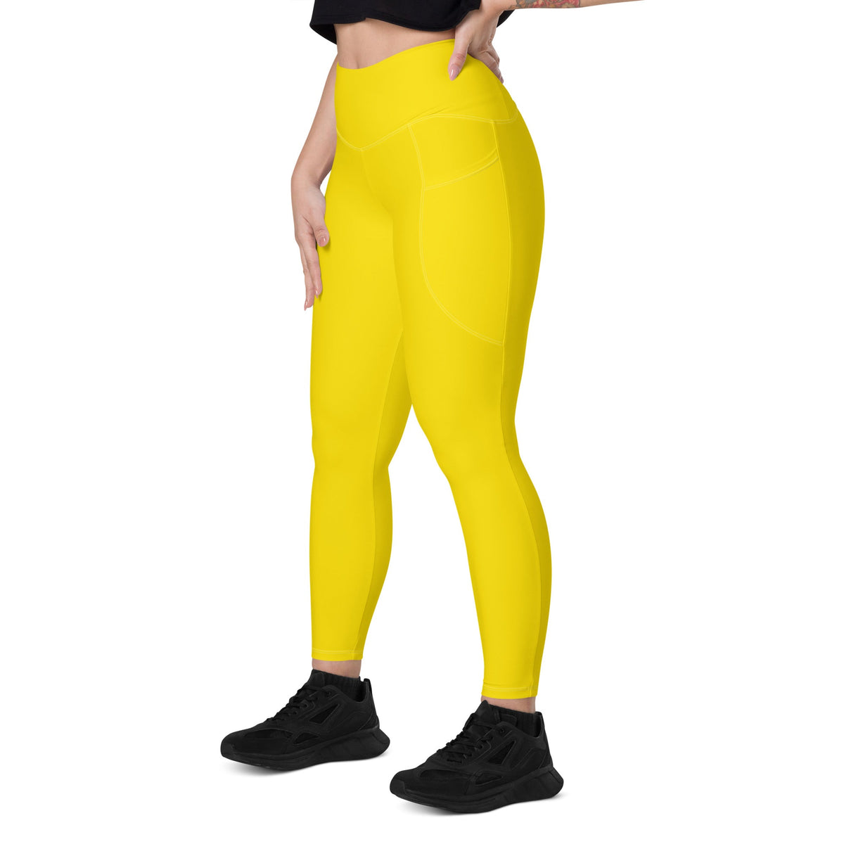 Brazil Yellow Leggings with pockets - Conscious Apparel Store