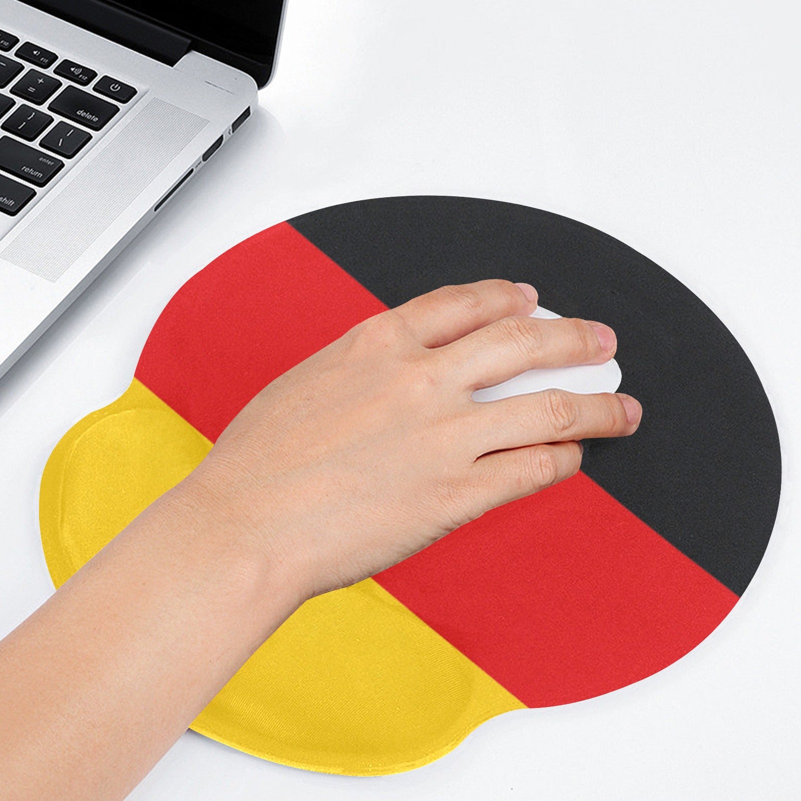Germany Flag Mouse Pad with Wrist Rest Support