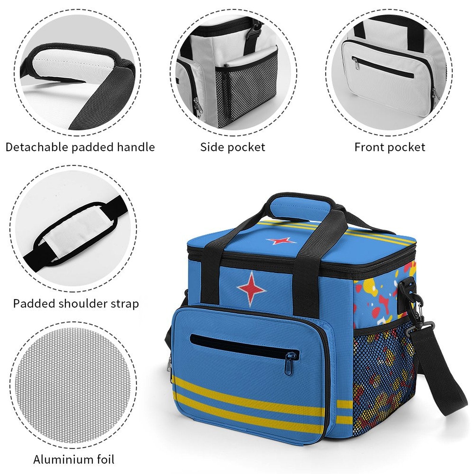 Aruba Flag Insulated Cooler Bag