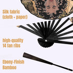 Nubian Girl (Black) Double-Sided Custom Folding Fan