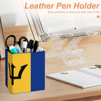 Barbados Flag Square Pen Holder