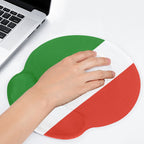Italy Flag Mouse Pad with Wrist Rest Support