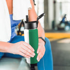 Nigeria Flag Insulated Water Bottle with Straw Lid (18oz)