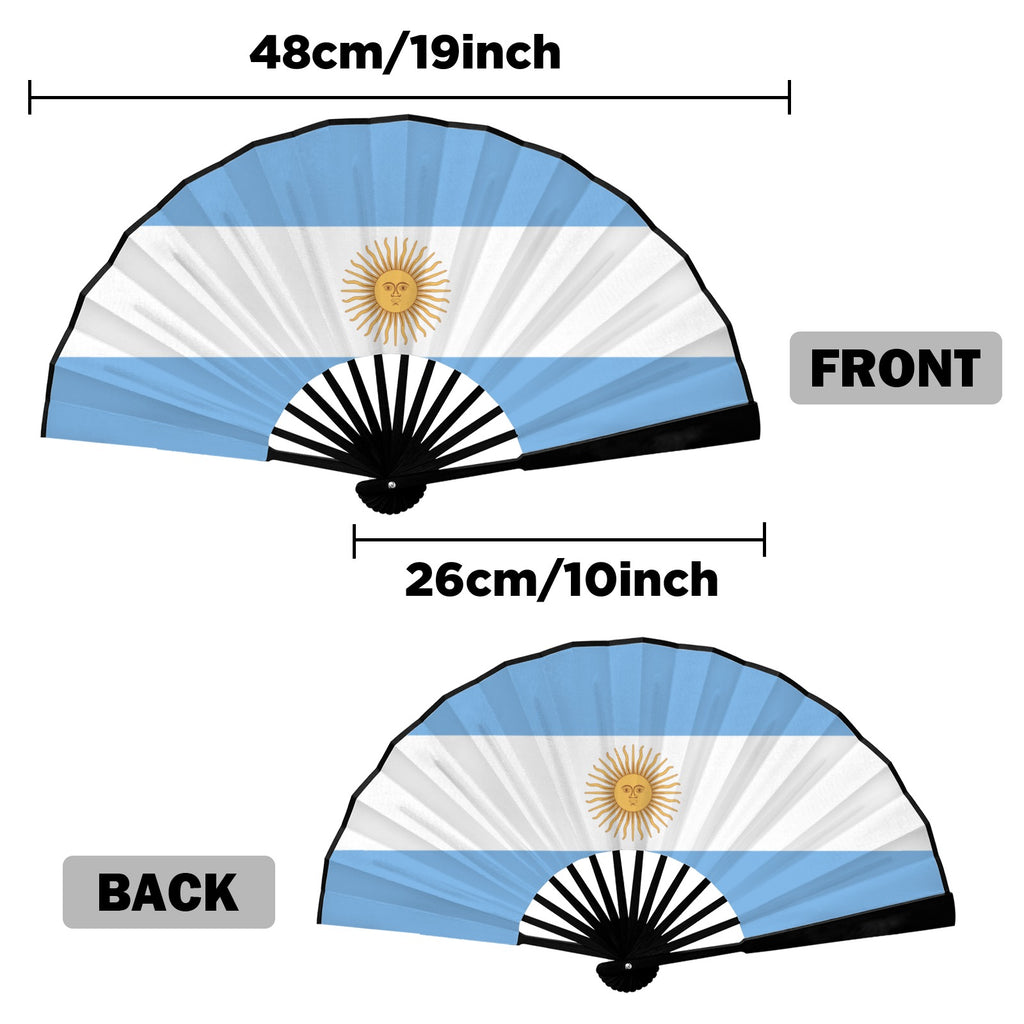 Argentina Flag Double-Sided Custom Folding Fan