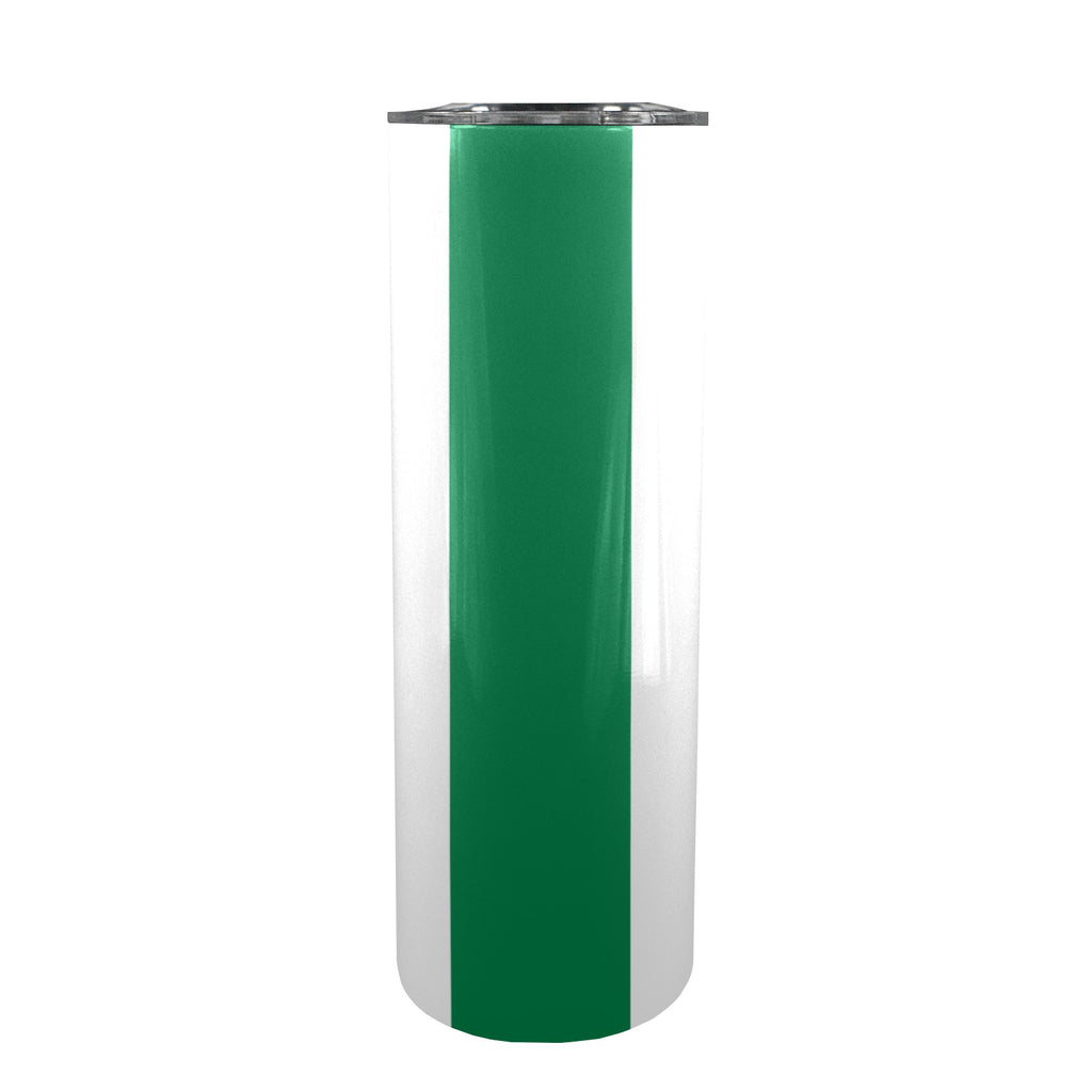 Nigeria Flag 20oz Tall Skinny Tumbler with Lid and Straw