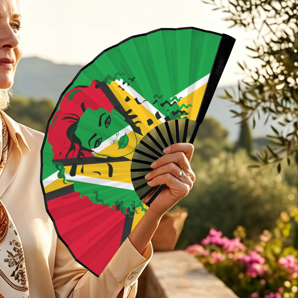 Guyanese Girl Double-Sided Custom Folding Fan