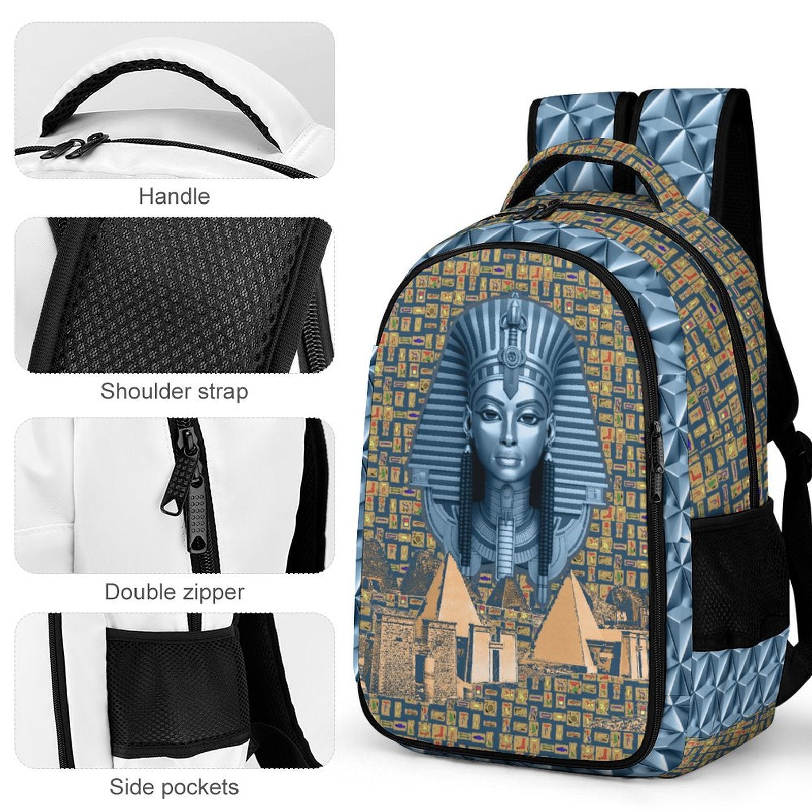 Nubian Queen Casual Backpack (Blue) (5 Colors Available)
