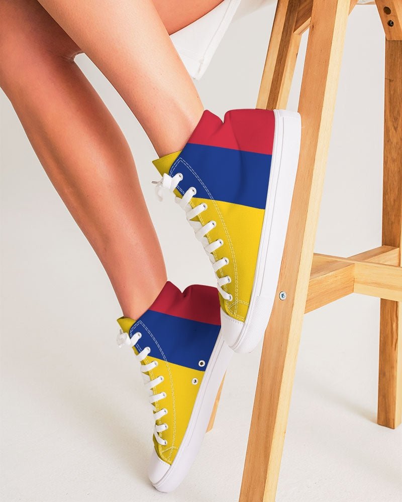 Columbia Flag Women's Hightop Canvas Shoe - Conscious Apparel Store