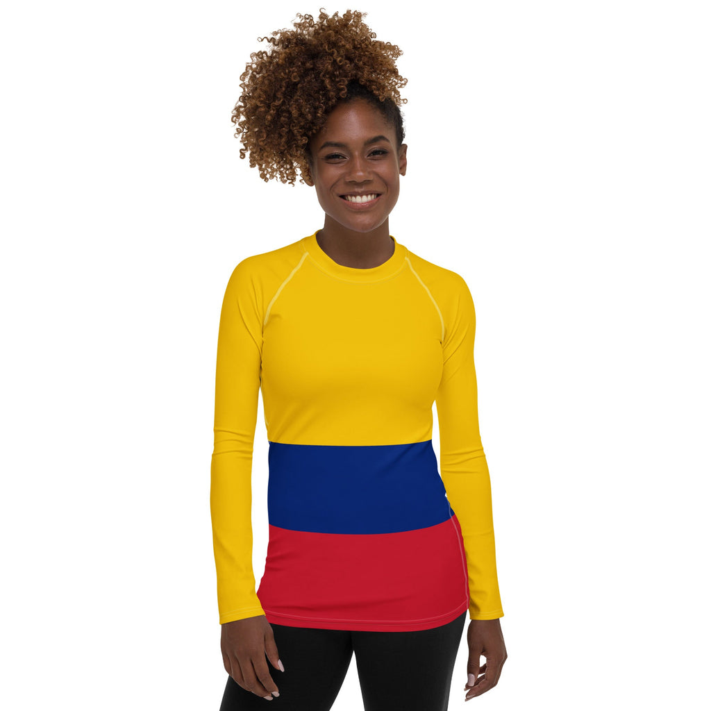 Columbia Flag Women's Rash Guard - Conscious Apparel Store