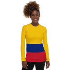 Columbia Flag Women's Rash Guard - Conscious Apparel Store