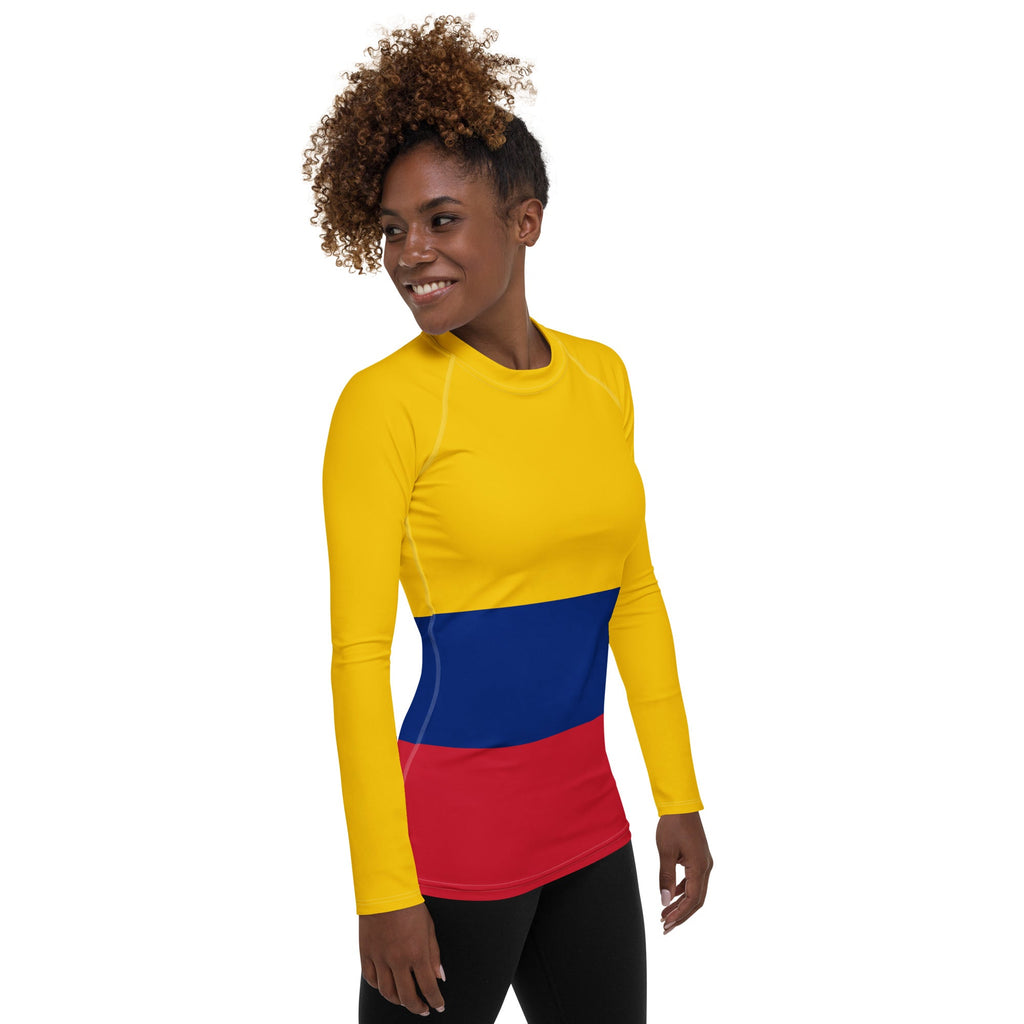 Columbia Flag Women's Rash Guard - Conscious Apparel Store