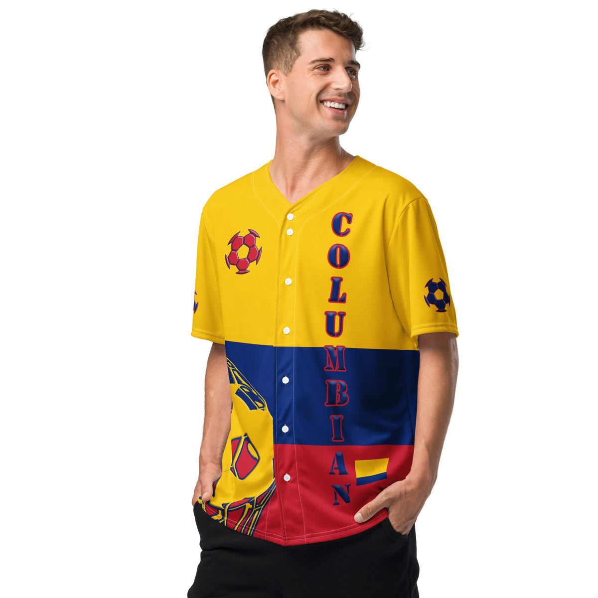 Columbia Football Themed Button-Down Sport Jersey - Conscious Apparel Store