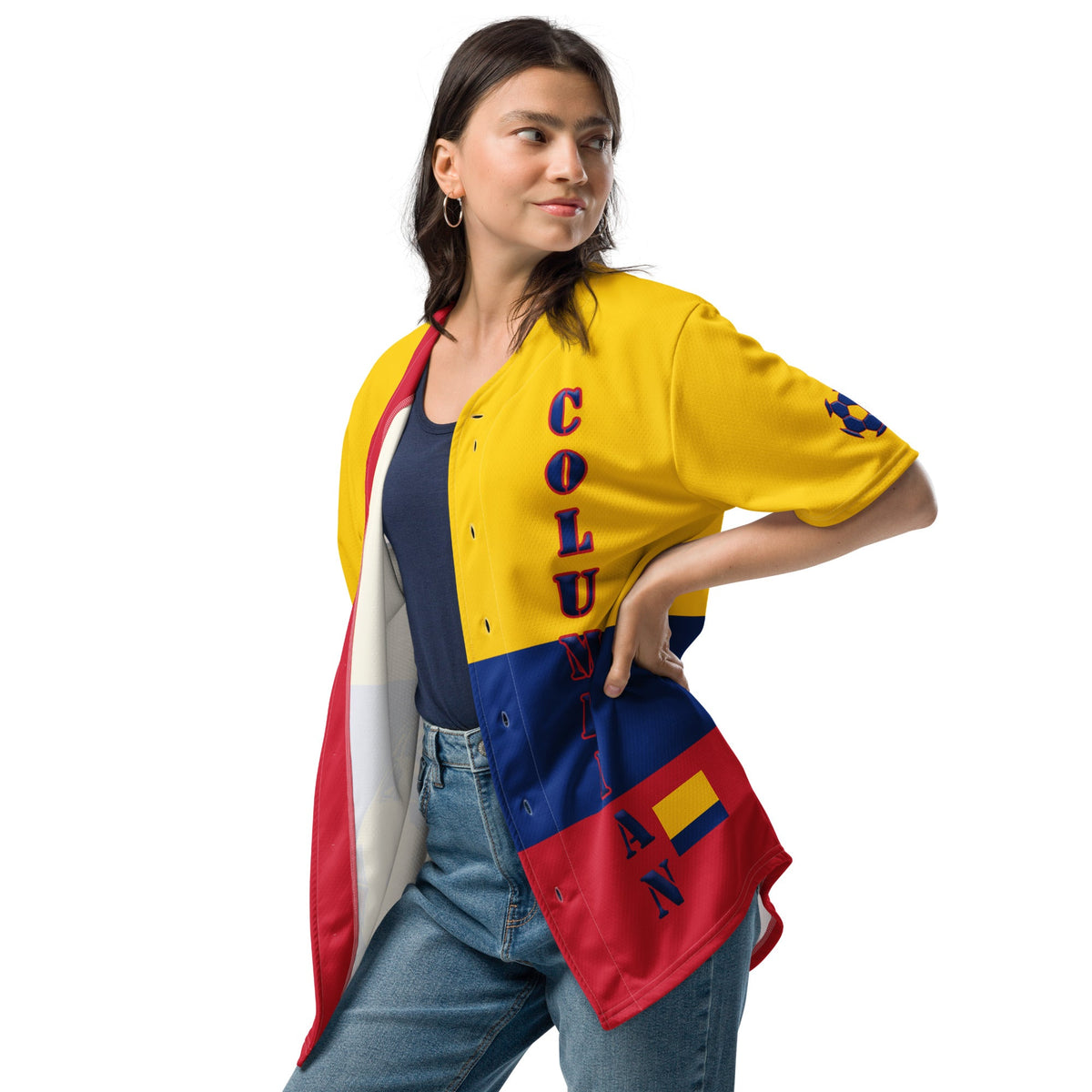 Columbia Football Themed Button-Down Sport Jersey - Conscious Apparel Store