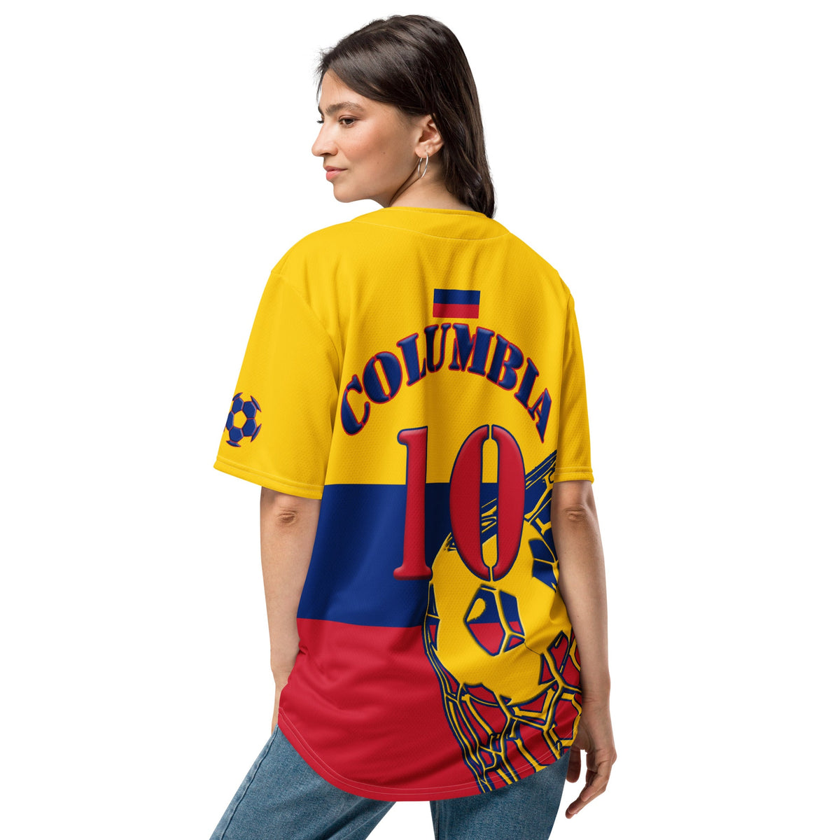 Columbia Football Themed Button-Down Sport Jersey - Conscious Apparel Store