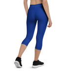 Columbia / Venezuela Blue Capri Leggings - Conscious Apparel Store