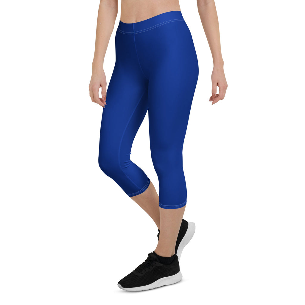 Columbia / Venezuela Blue Capri Leggings - Conscious Apparel Store