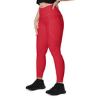Columbia / Venezuela Red Leggings with pockets - Conscious Apparel Store