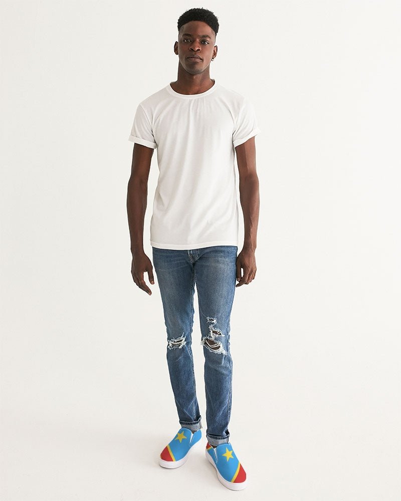 Congo Flag Men's Slip-On Canvas Shoe - Conscious Apparel Store
