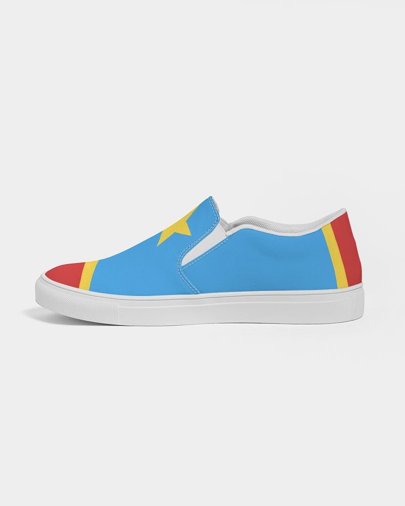 Congo Flag Men's Slip-On Canvas Shoe - Conscious Apparel Store