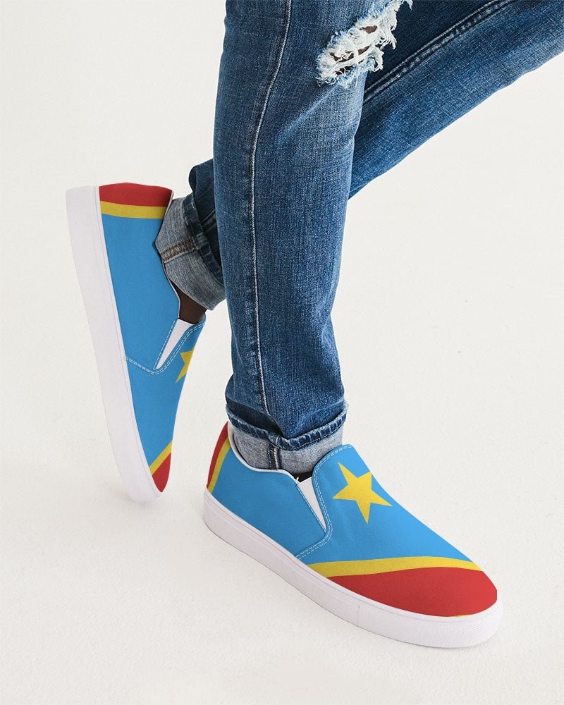 Congo Flag Men's Slip-On Canvas Shoe - Conscious Apparel Store