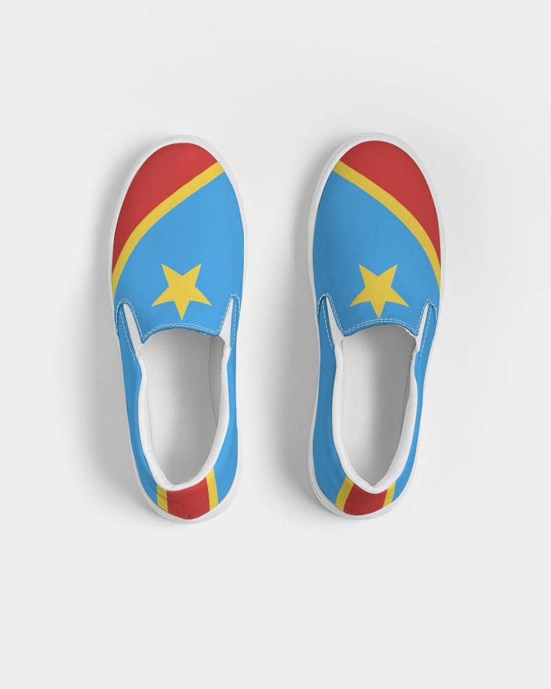 Congo Flag Men's Slip-On Canvas Shoe - Conscious Apparel Store